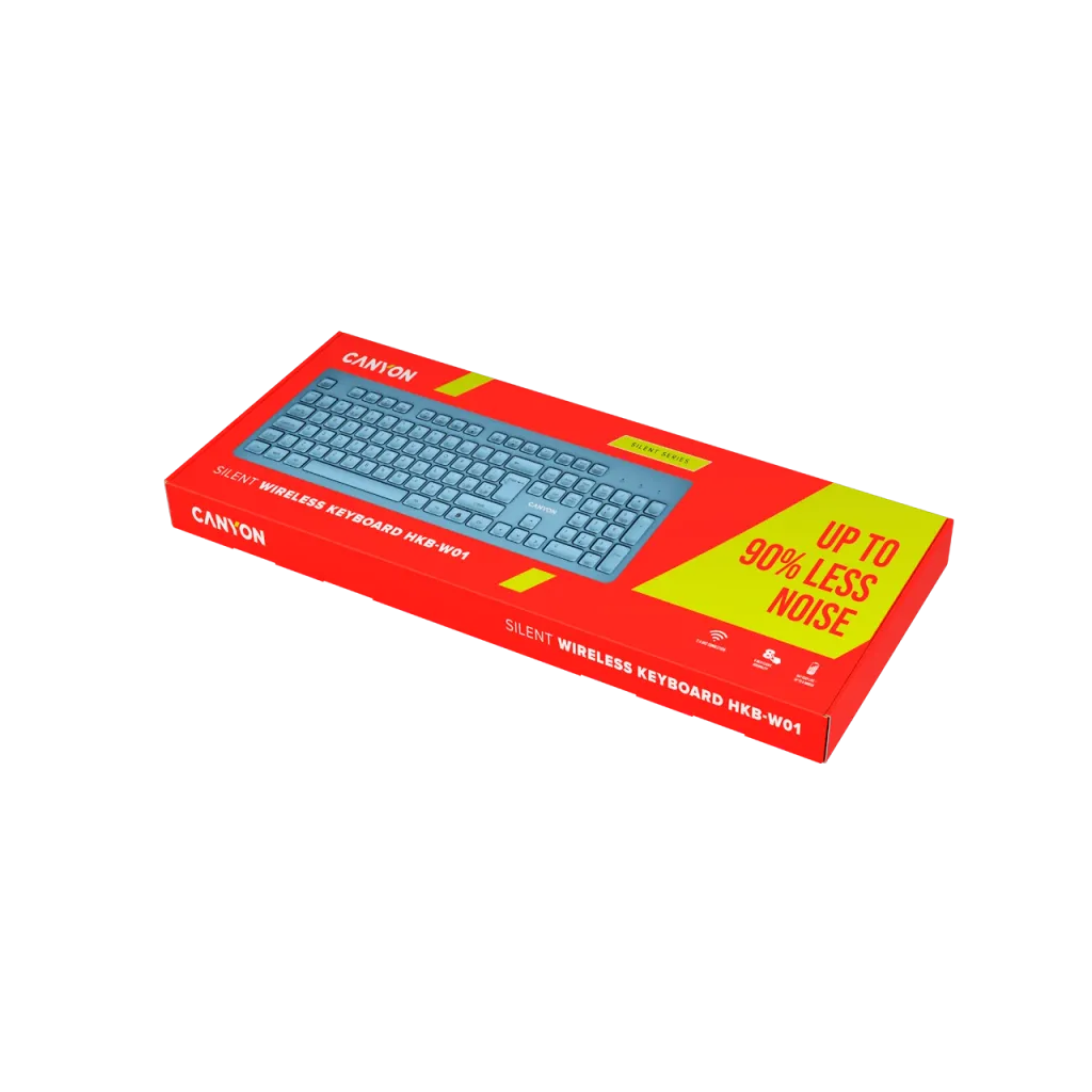CANYON HKB-W01 bezvadu tastatūra, 2,4 GHz, 104 taustiņi, zila