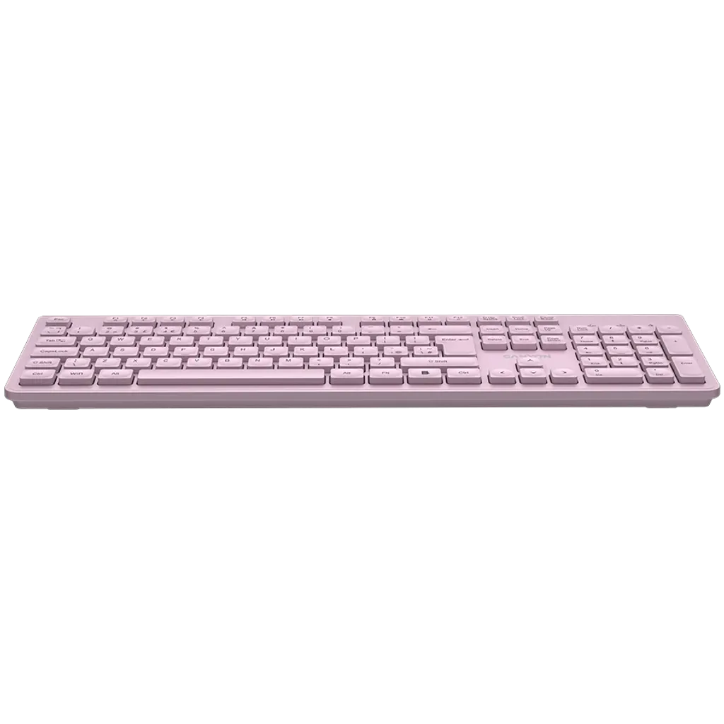 CANYON HKB-W01 bezvadu tastatūra, 2,4 GHz, 104 taustiņi, rozā