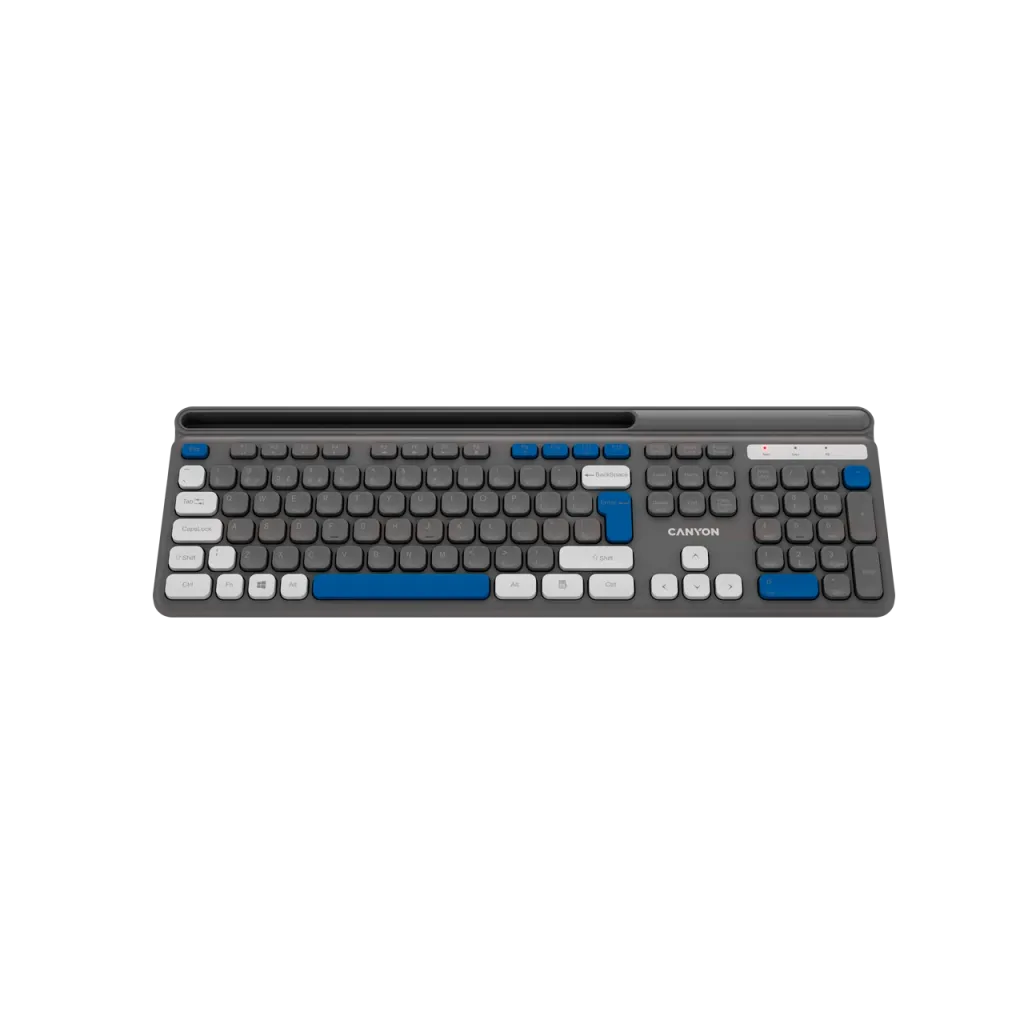 CANYON HKB-W03 bezvadu tastatūra, 2,4 GHz, 105 taustiņi, pelēka
