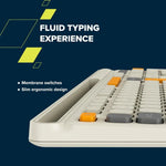 CANYON HKB-W03 bezvadu tastatūra, 2,4 GHz, 105 taustiņi, pelēka