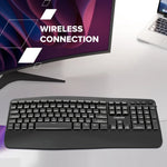 CANYON HKB-W6 bezvadu tastatūra, 2,4 GHz/Bluetooth, 105 taustiņi, melna