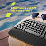 CANYON HKB-W6 bezvadu tastatūra, 2,4 GHz/Bluetooth, 105 taustiņi, melna