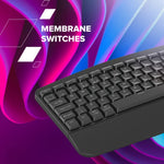CANYON HKB-W6 bezvadu tastatūra, 2,4 GHz/Bluetooth, 105 taustiņi, melna