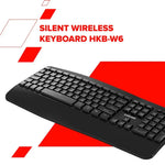 CANYON HKB-W6 bezvadu tastatūra, 2,4 GHz/Bluetooth, 105 taustiņi, melna