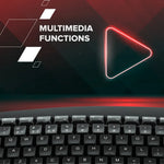 CANYON HKB-W6 bezvadu tastatūra, 2,4 GHz/Bluetooth, 105 taustiņi, melna