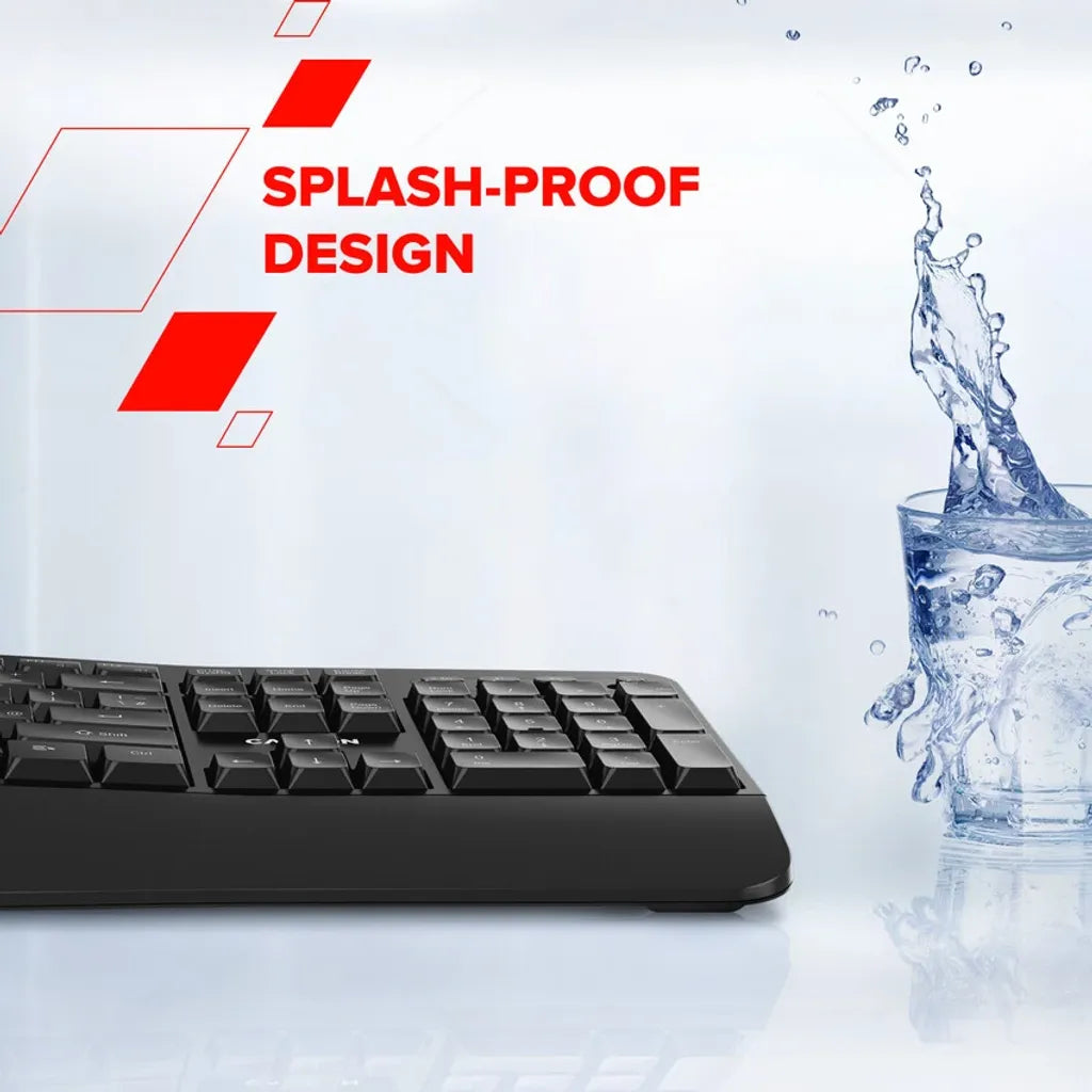CANYON HKB-W6 bezvadu tastatūra, 2,4 GHz/Bluetooth, 105 taustiņi, melna