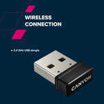 CANYON HSET-W5 bezvadu tastatūras un peles komplekts, 2,4 GHz, bēšs