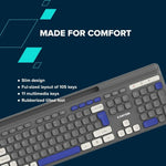 CANYON HSET-W5 bezvadu tastatūras un peles komplekts, 2,4 GHz, melns