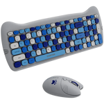 CANYON HSET-W6 Kitty bezvadu tastatūras un peles komplekts, zils