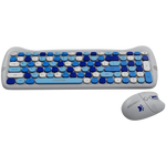 CANYON HSET-W6 Kitty bezvadu tastatūras un peles komplekts, zils