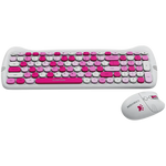 CANYON HSET-W6 Kitty bezvadu tastatūras un peles komplekts, rozā