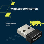 CANYON HSET-W6 Kitty bezvadu tastatūras un peles komplekts, violets