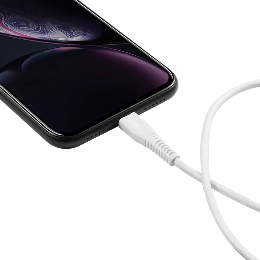 Canyon MFI-4 USB-C–Lightning kabelis, 1,2 m, 18 W, balts