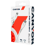 Canyon MFI-4 USB-C–Lightning kabelis, 1,2 m, 18 W, balts