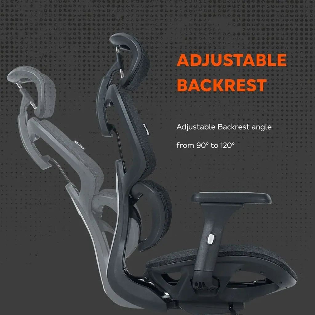 CANYON Ventra MOCH01 ergonomisks spēļu krēsls, līdz 136 kg, melns