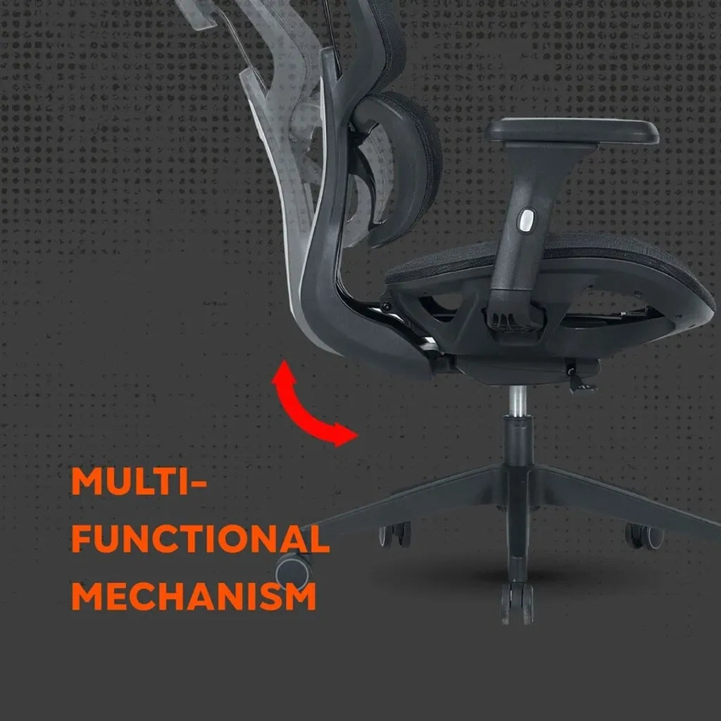 CANYON Ventra MOCH01 ergonomisks spēļu krēsls, līdz 136 kg, melns