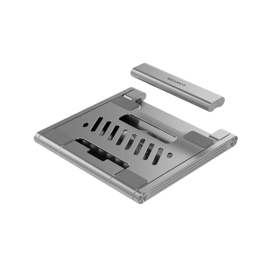 CANYON OnStand 2 klēpjdatora statīvs ar 6in1 USB-C HUB, 100W PD, 4K
