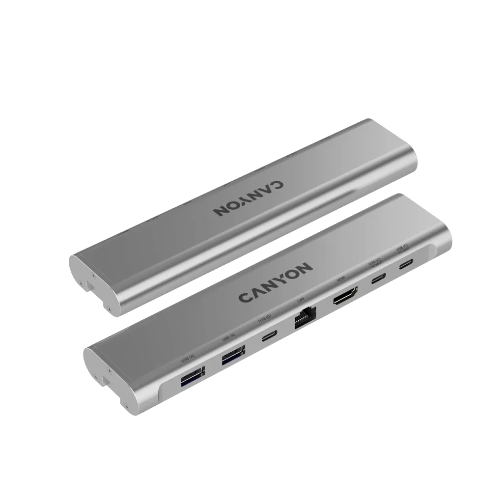 CANYON OnStand 2 klēpjdatora statīvs ar 6in1 USB-C HUB, 100W PD, 4K