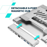 CANYON OnStand 2 klēpjdatora statīvs ar 6in1 USB-C HUB, 100W PD, 4K