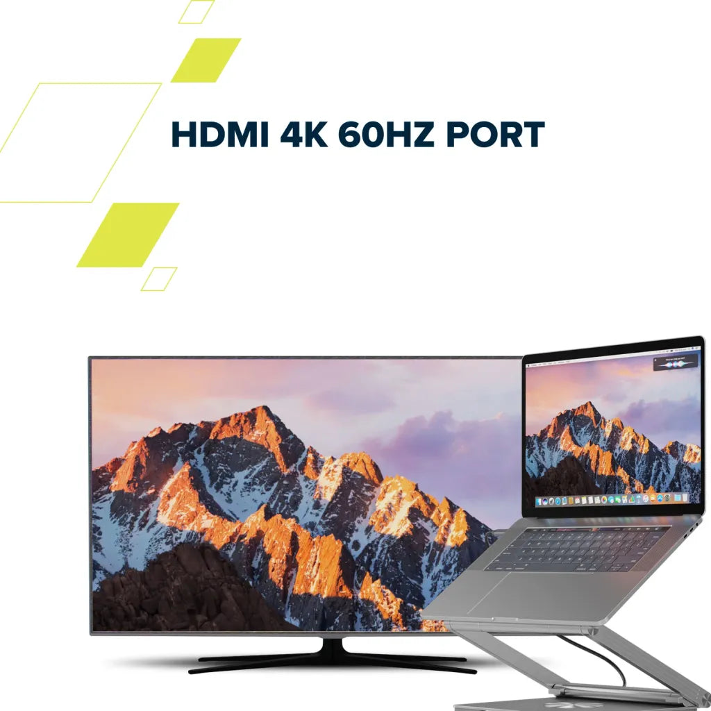 CANYON OnStand 2 klēpjdatora statīvs ar 6in1 USB-C HUB, 100W PD, 4K