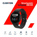 CANYON Lollypop SW-63 viedpulkstenis 1.3" IPS, IP68, melns