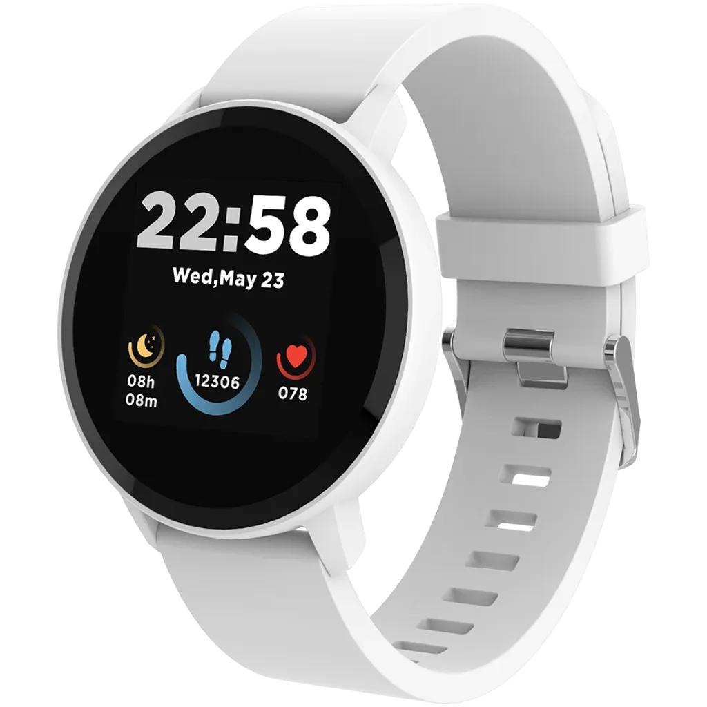 CANYON Lollypop SW-63 viedpulkstenis 1.3" IPS, IP68, sudraba/balts