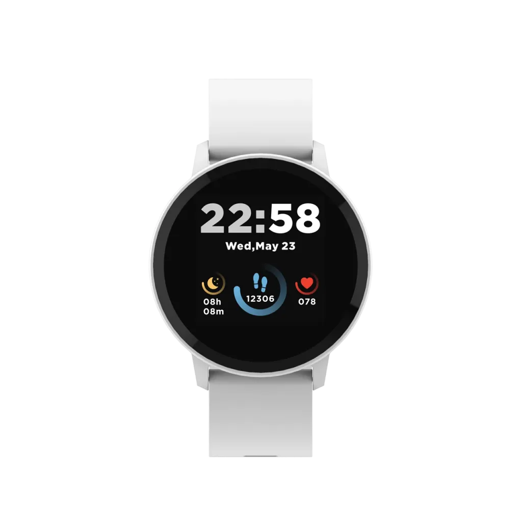 CANYON Lollypop SW-63 viedpulkstenis 1.3" IPS, IP68, sudraba/balts