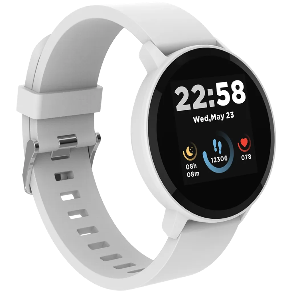 CANYON Lollypop SW-63 viedpulkstenis 1.3" IPS, IP68, sudraba/balts