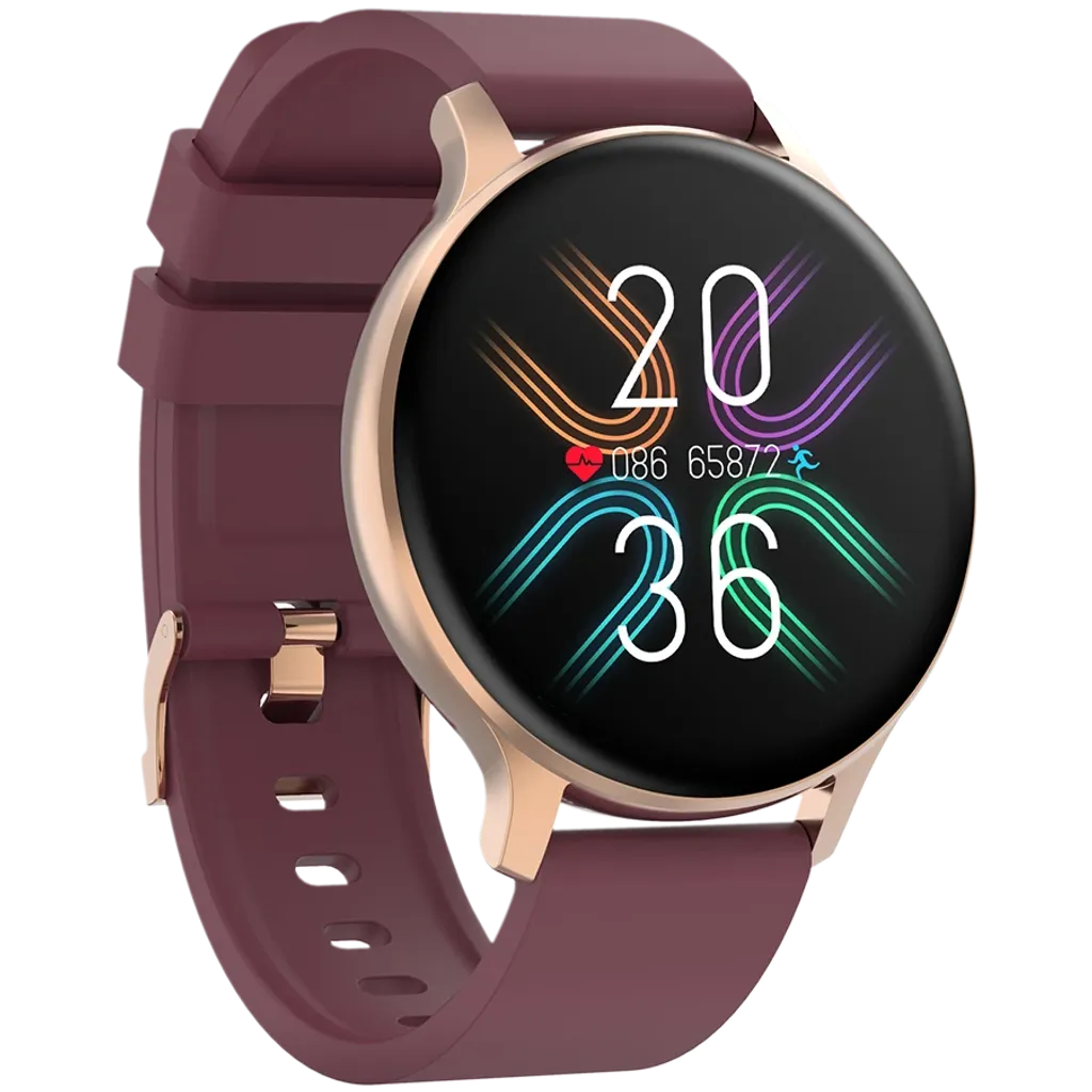CANYON Badian SW-68 viedpulkstenis 1.28" TFT, IP68, rozā zelts/sarkans