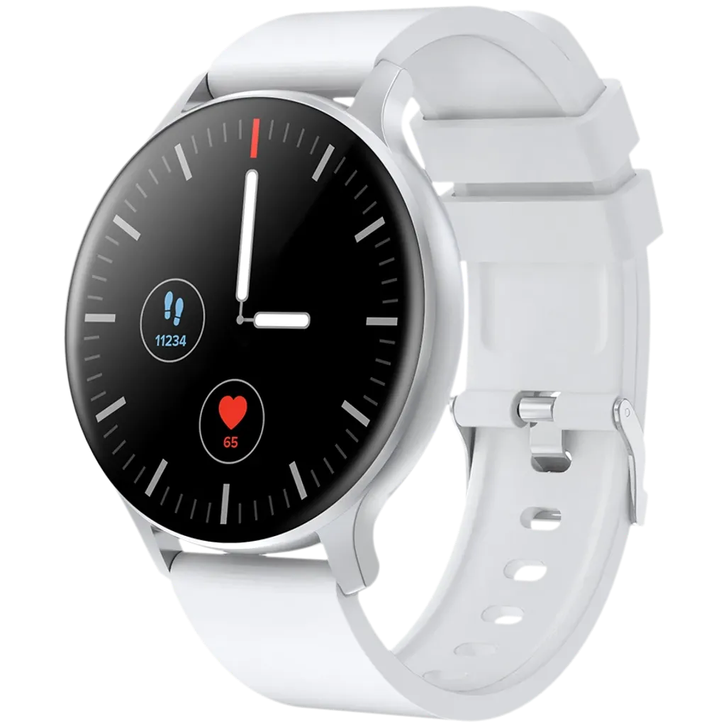 CANYON Badian SW-68 viedpulkstenis 1.28" TFT, IP68, sudraba/balts