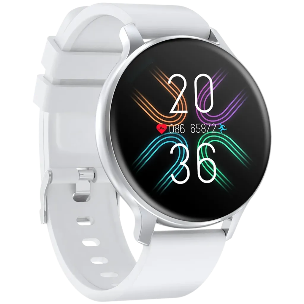 CANYON Badian SW-68 viedpulkstenis 1.28" TFT, IP68, sudraba/balts