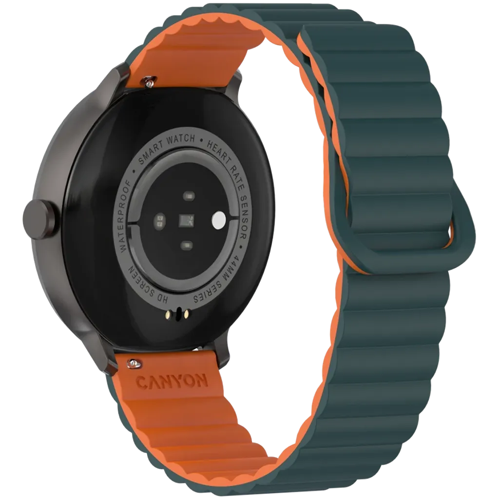 CANYON Jacky SW-69 viedpulkstenis 1.3" LTPS, IP68, zaļš/oranžs
