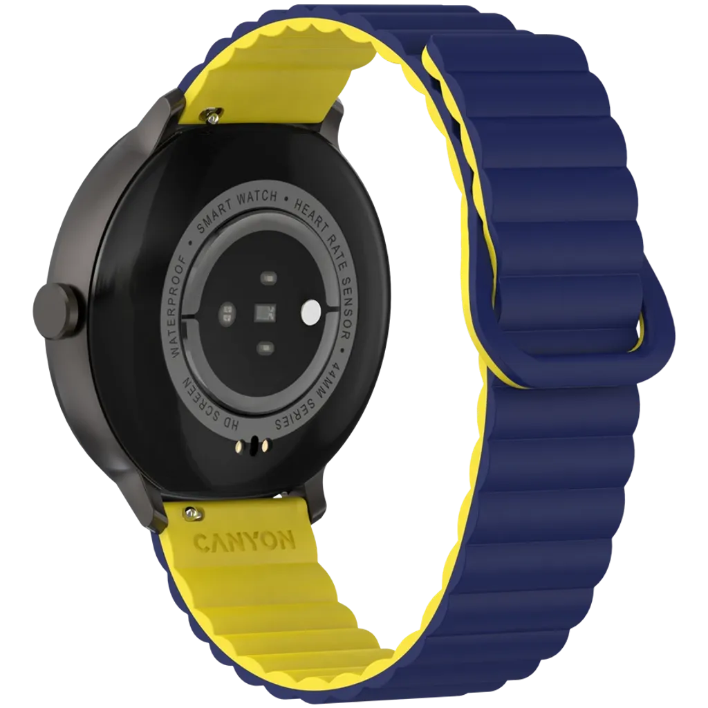 CANYON Jacky SW-69 viedpulkstenis 1.3" LTPS, IP68, zils/dzeltens