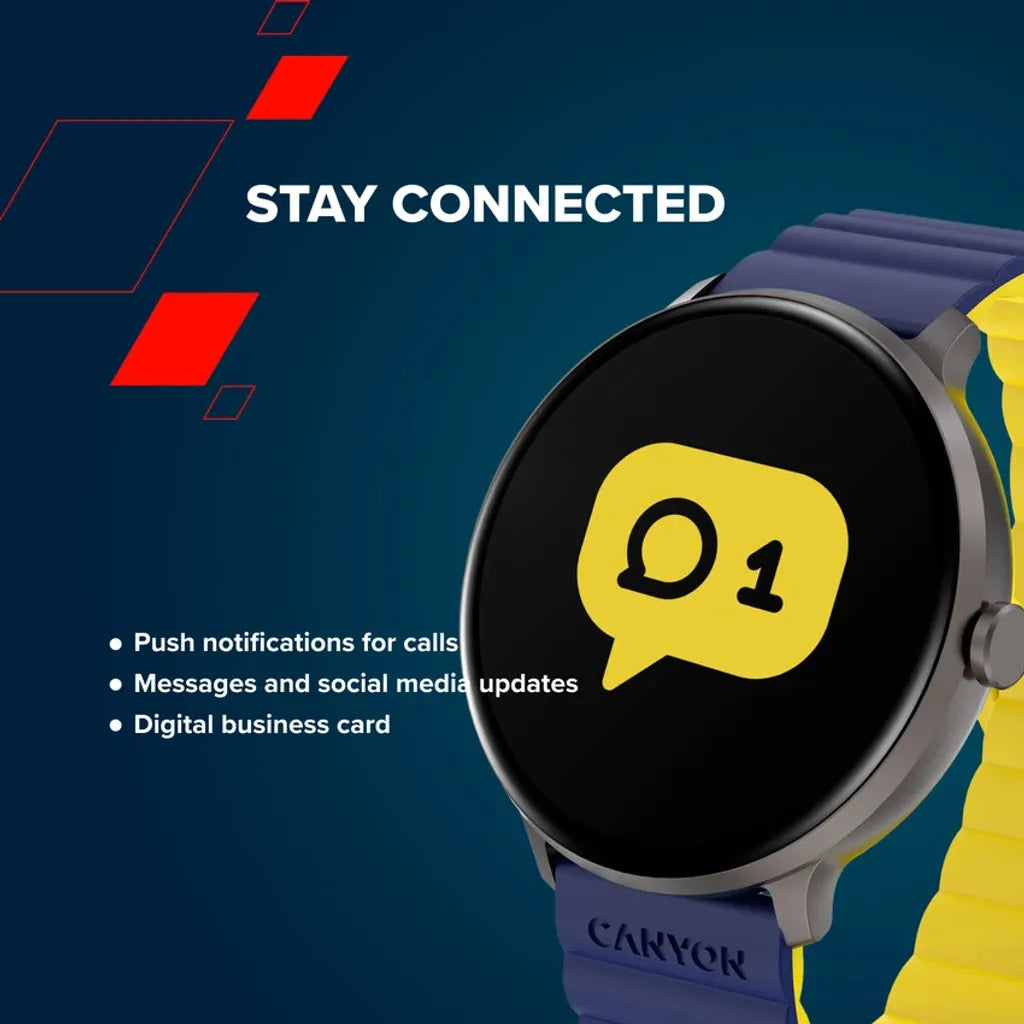 CANYON Jacky SW-69 viedpulkstenis 1.3" LTPS, IP68, balts/zils