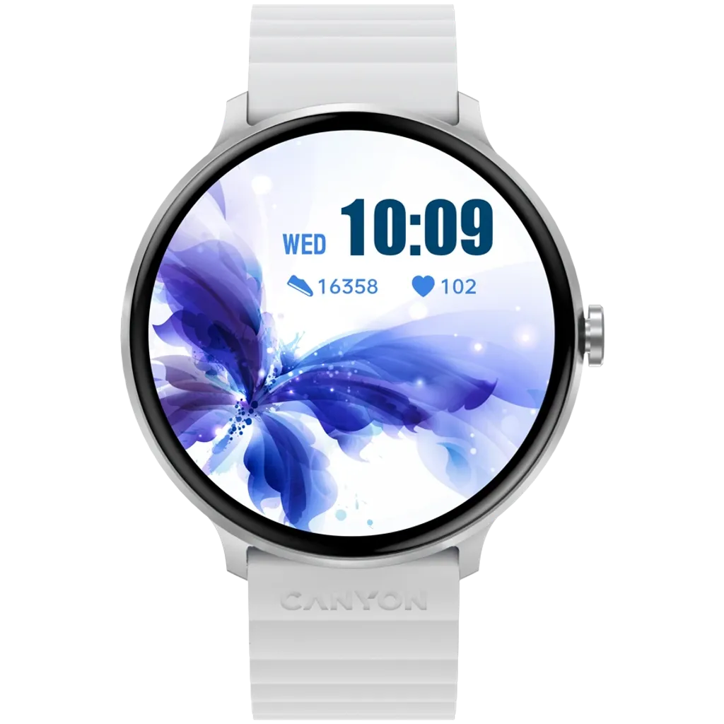 CANYON Jacky SW-69 viedpulkstenis 1.3" LTPS, IP68, balts/zils