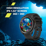 CANYON Maverick SW-83 GPS viedpulkstenis 1.32" IPS, IP68, melns