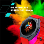 CANYON Otto SW-86 viedpulkstenis 1.3" LTPS, IP68, sarkans
