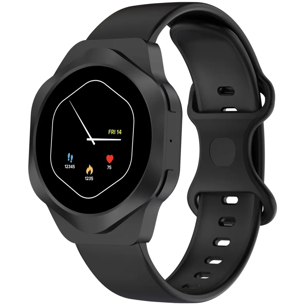 CANYON Hexagon SW-88 viedpulkstenis 1.43" AMOLED, BT zvani, IP67, melns