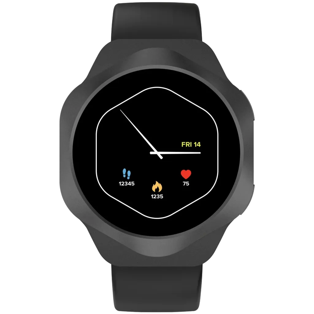 CANYON Hexagon SW-88 viedpulkstenis 1.43" AMOLED, BT zvani, IP67, melns