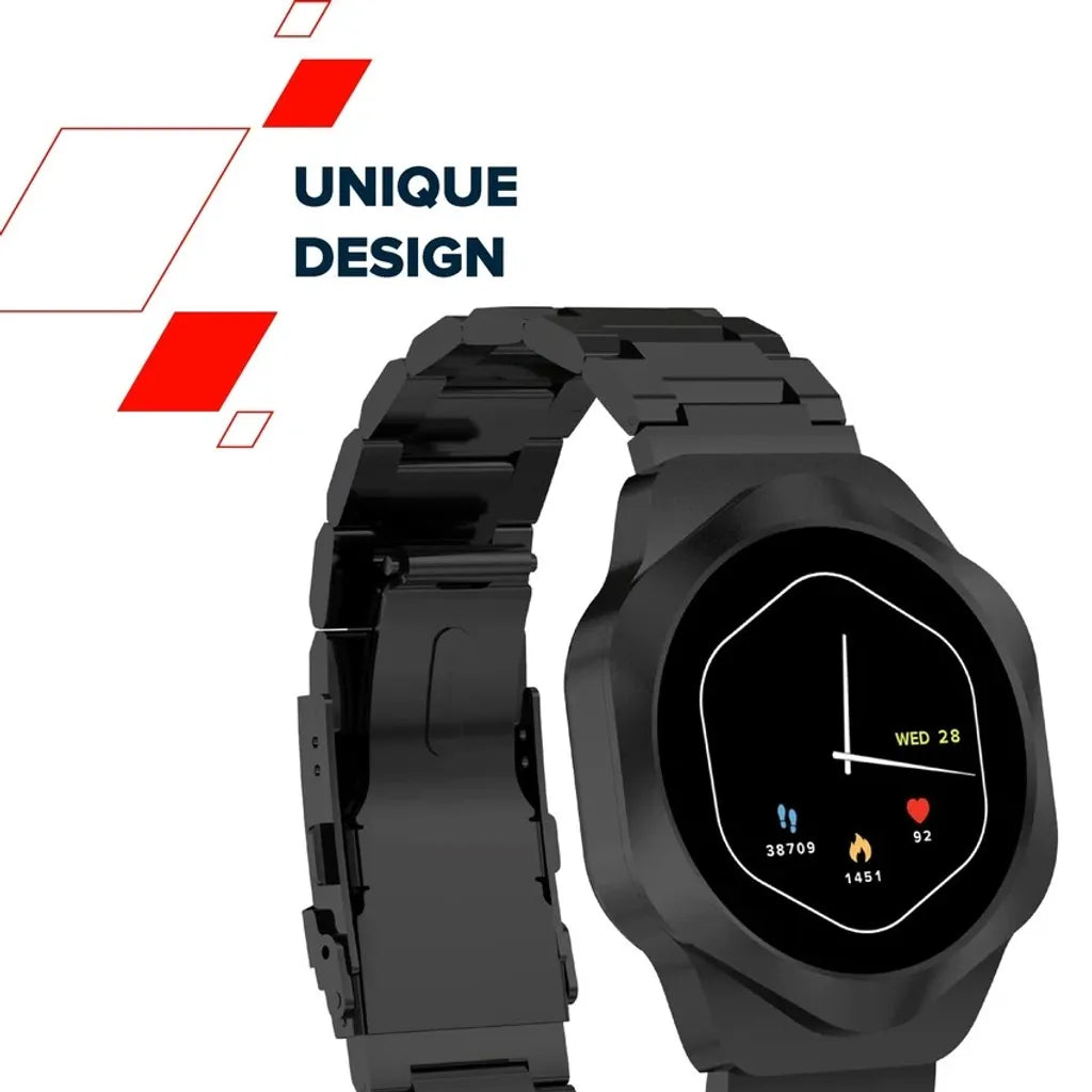 CANYON Hexagon SW-88 viedpulkstenis 1.43" AMOLED, BT zvani, IP67, sudraba