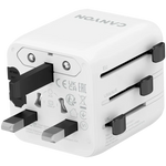 CANYON OnTour One universāls ceļojumu adapteris EU/UK/US/AUS, 2500W, balts