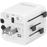 CANYON OnTour One universāls ceļojumu adapteris EU/UK/US/AUS, 2500W, balts