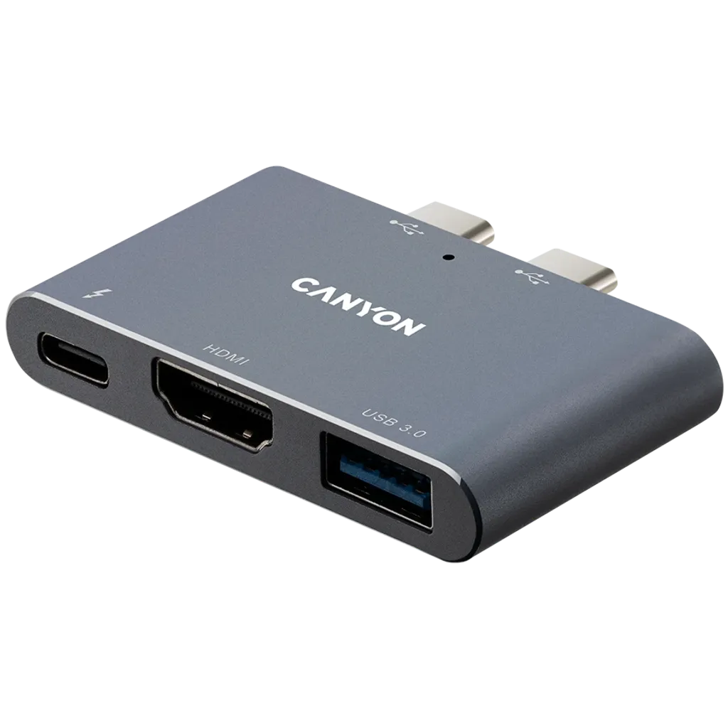 CANYON DS-1 3-in-1 Thunderbolt 3 dokstacija, HDMI, USB 3.0, 100W PD
