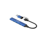 CANYON OnHub 02 4-portu USB-C/USB-A HUB, USB 3.0, zils