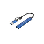CANYON OnHub 02 4-portu USB-C/USB-A HUB, USB 3.0, zils