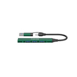 CANYON OnHub 02 4-portu USB-C/USB-A HUB, USB 3.0, 107x17x7mm, zaļš
