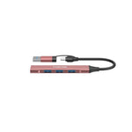 CANYON OnHub 02 4-portu USB-C/USB-A HUB, USB 3.0, 107x17x7mm, rozā