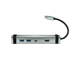 CANYON DS-3 4-in-1 USB-C HUB, HDMI 4K, 2×USB 3.0, PD 60W, pelēks