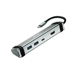 CANYON DS-3 4-in-1 USB-C HUB, HDMI 4K, 2×USB 3.0, PD 60W, pelēks