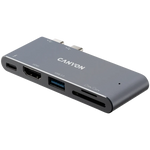 CANYON DS-5 5-in-1 Thunderbolt 3 dokstacija, HDMI 4K, PD 100W, pelēka